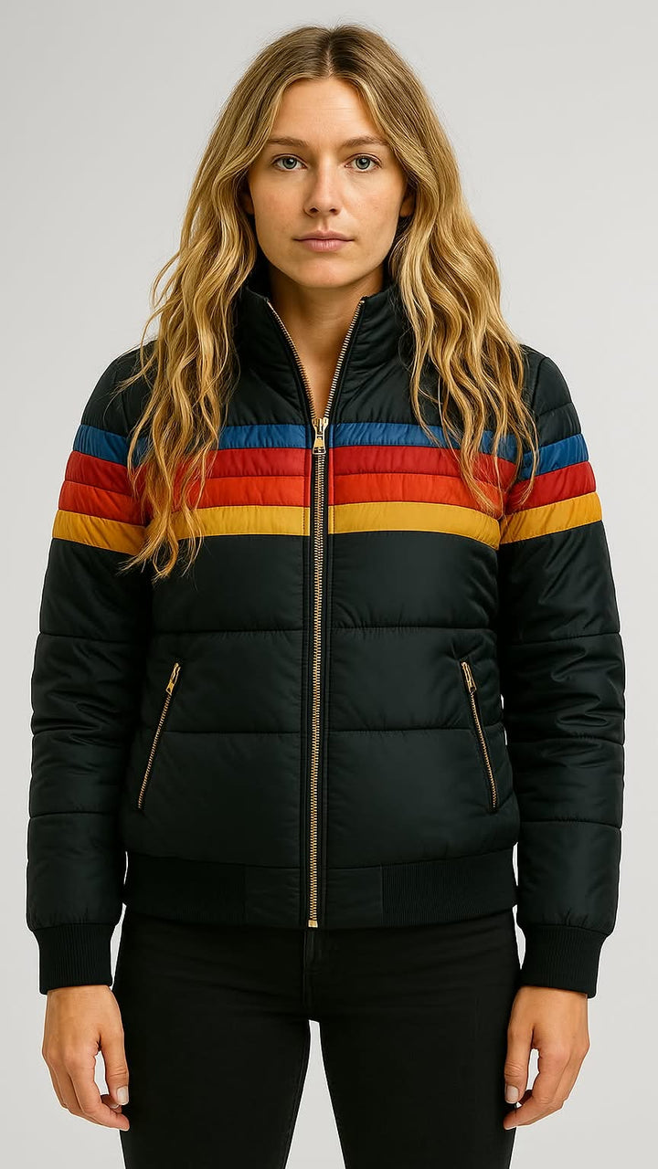 Stylish black women's waterproof outerwear, model #1772 Marietta