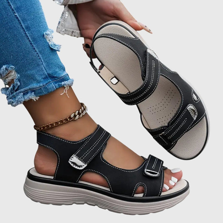Comfortable women's slip-on orthopaedic sandals, designed for all-day foot pain relief.