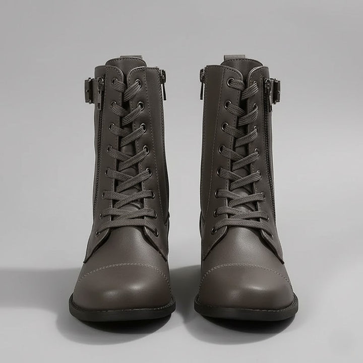 Comfortable women's orthopedic ankle boots with practical side zipper, durable and supportive for casual wear.