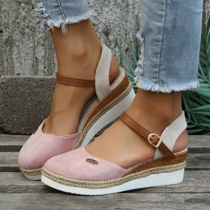 Eco-friendly women's walking sandals with arch support, perfect for summer comfort.