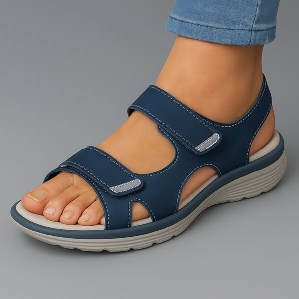 Women's orthopedic comfort sandals with arch support for pain relief. Ideal comfort footwear for walking & foot health.