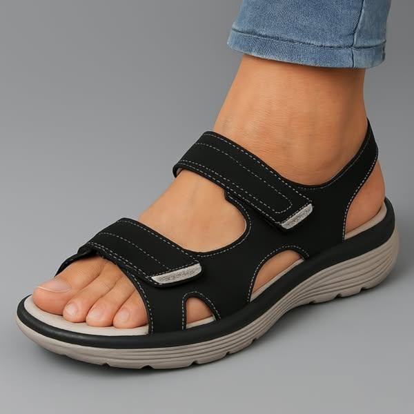 Stylish women's casual orthopedic sandals for summer. Provides essential arch support & pain relief.