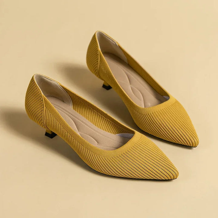Slip-on heeled sandals for women, offering orthopedic comfort and sophisticated style.