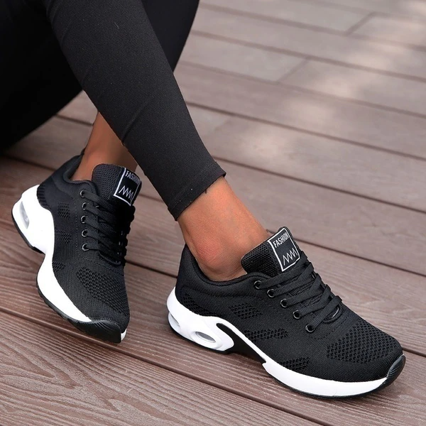 Comfortable women's orthopedic walking shoes with flexible sole & excellent arch support.