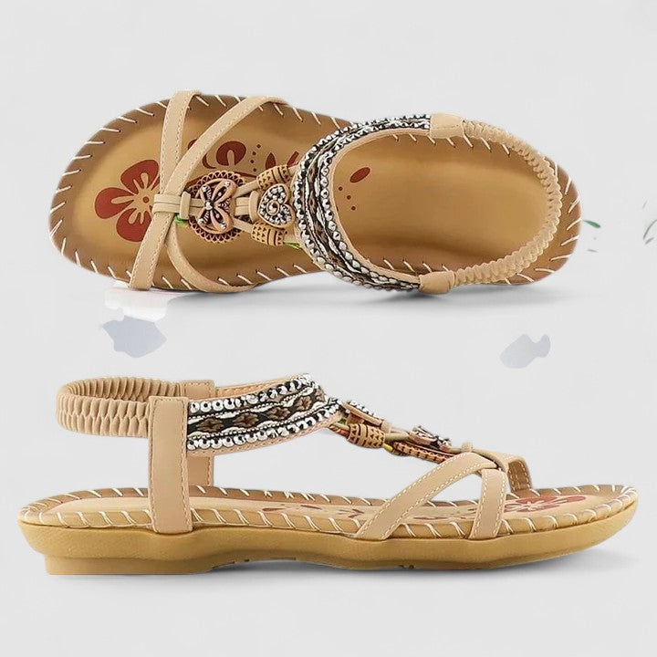 Women's comfortable orthopedic sandals with arch support. Cushioned open-toe design for summer casual walking & pain relief.