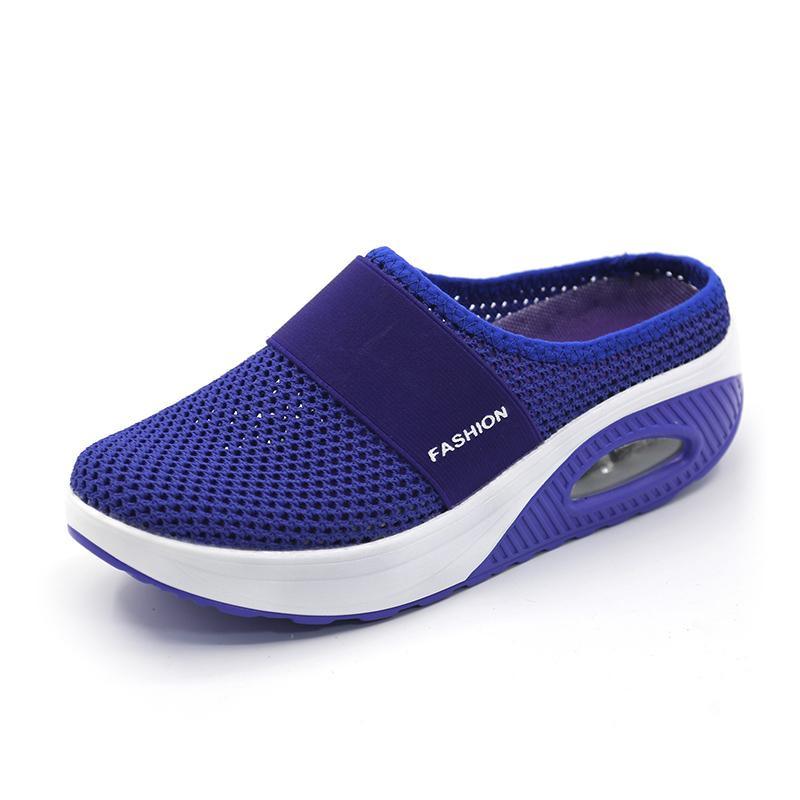 Practical women's orthopedic slip-ons, easy wear with air cushion & foot support.