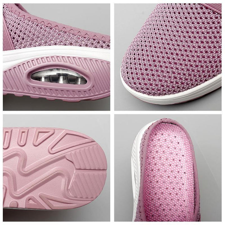 Comfortable women's orthopedic slip-on shoes, ideal for daily wear with air cushion technology.