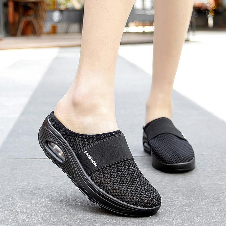 Easy-wear women's slip-on footwear, orthopedic with air cushioning for all-day comfort.