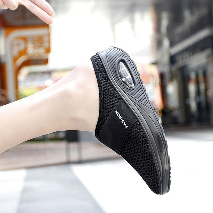 Stylish women's orthopedic slip-ons with air cushion comfort & essential arch support.