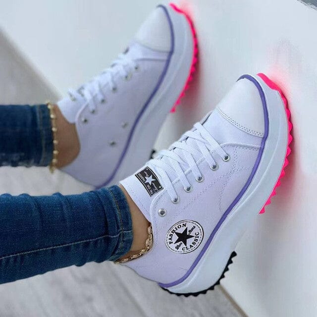 Ergonomic women's casual sneakers, perfect for an active lifestyle, supporting posture while walking.
