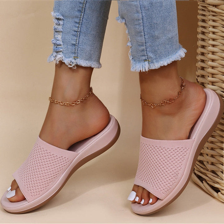 Women's breathable orthopedic summer sandals offering excellent arch support & comfort for active feet.