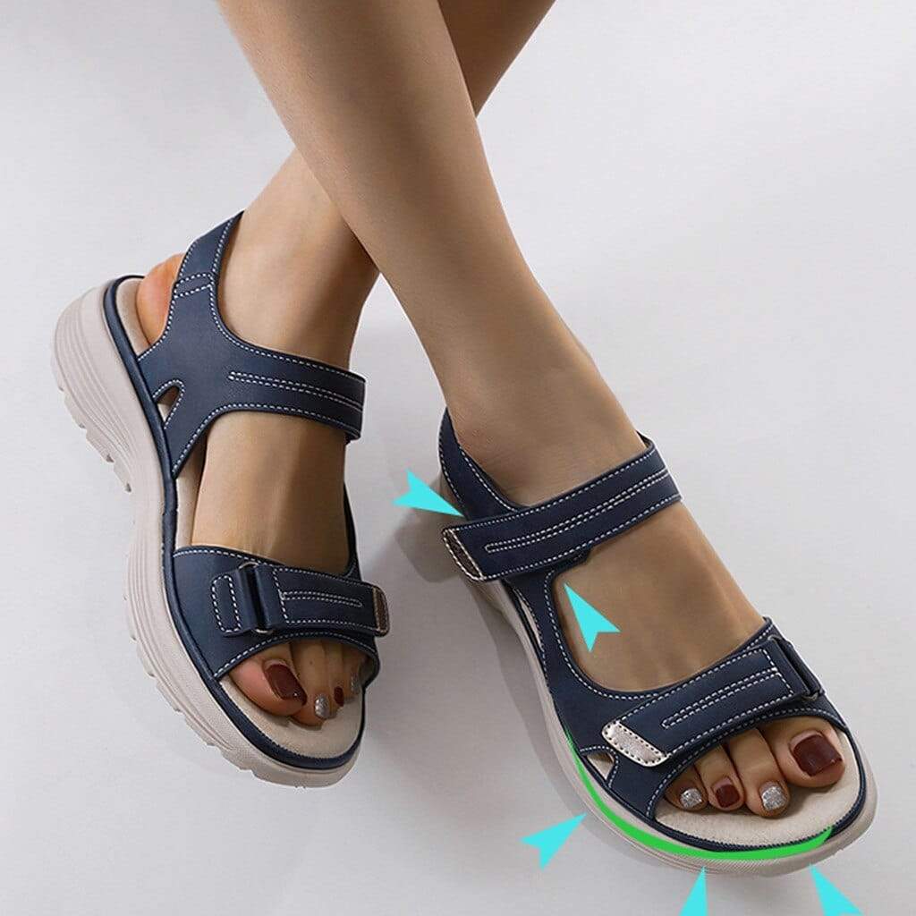Ergonomic women's walking sandals, lightweight & comfortable with advanced arch support for casual wear.