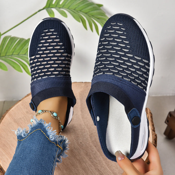 Athletic women's walking shoes with air cushion technology. Orthopedic design for all-day comfort and support.