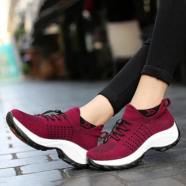 Women's orthotic shoes for plantar fasciitis relief, featuring arch support & comfort.