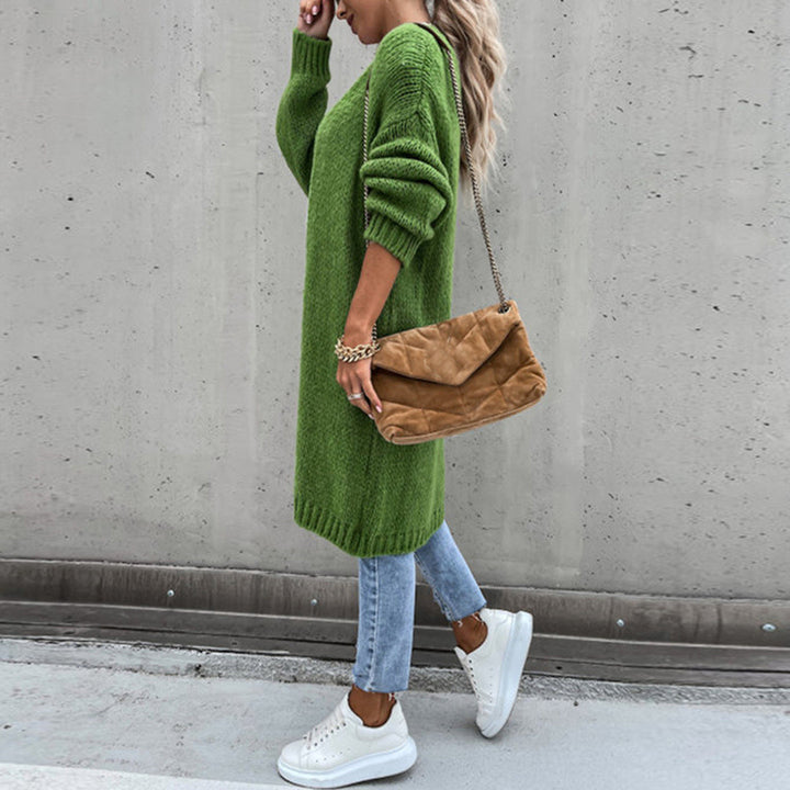 Versatile women's oversized knit duster cardigan, a long flowing top for effortless casual style.