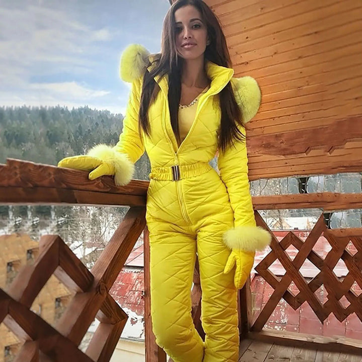 Warm women's insulated full winter suit. Padded for maximum comfort & protection in extreme cold.