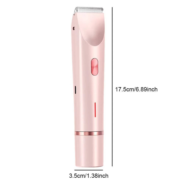 Painless electric women's trimmer for silky smooth bikini, facial & body hair removal.