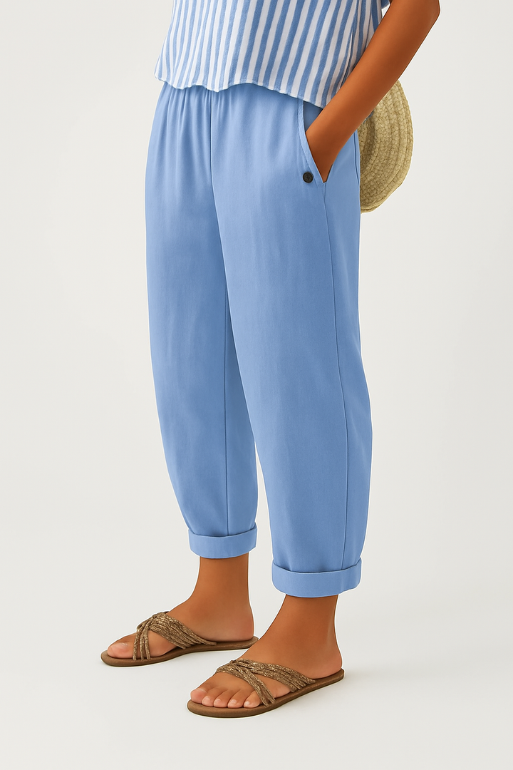 Classic plain women's trousers for versatile everyday fashion. Comfortable & timeless.