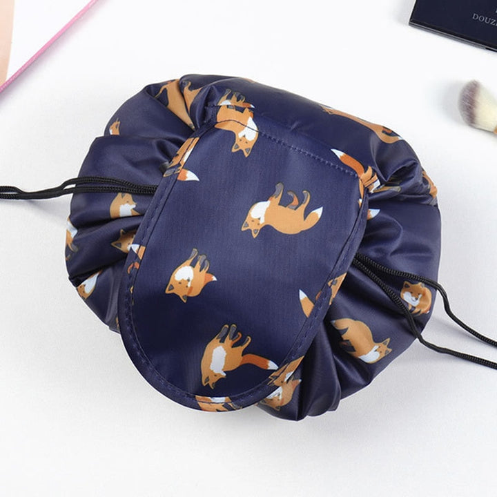 Durable women's portable drawstring bag, ideal for cosmetics & travel organization.