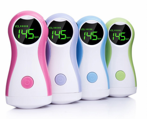 Women's prenatal baby heartbeat monitor with audio, at-home fetal doppler for expectant mothers.