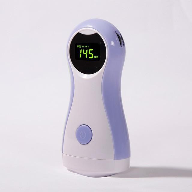 At-home prenatal fetal doppler, an audio baby monitor for expectant parents to hear their infant's heart.