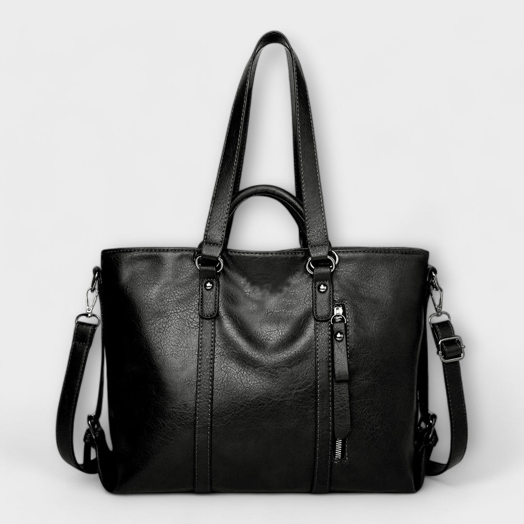 Professional women's structured tote bag for work, featuring a sleek design