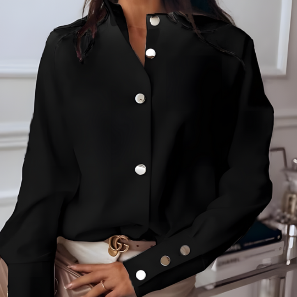 Women's quilted button-down shirt, long sleeve, perfect for casual wear and layered looks, versatile fashion.