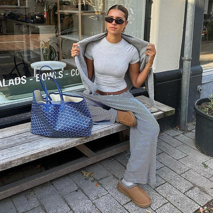 Casual women's striped pants, perfect for spring and summer everyday comfort