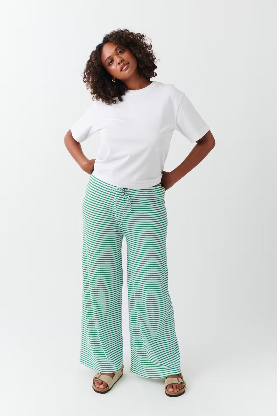Everyday women's striped pants, offering a relaxed fit for ultimate comfort