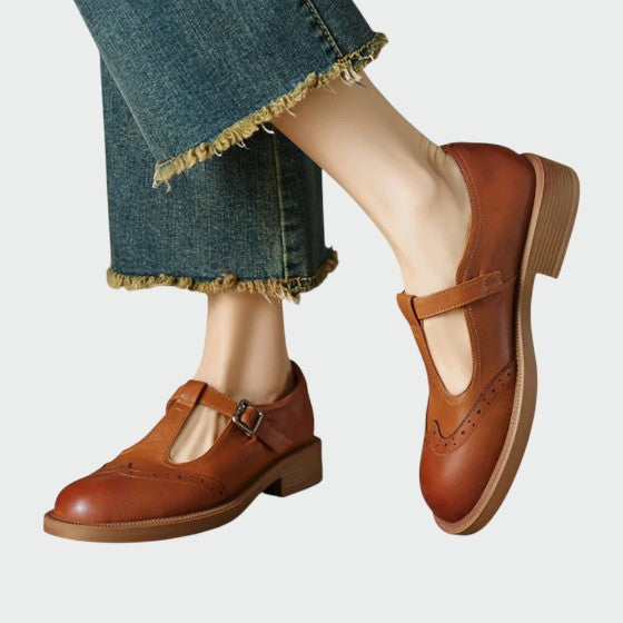 Classic black Mary Jane flats, women's comfortable retro style footwear for all occasions
