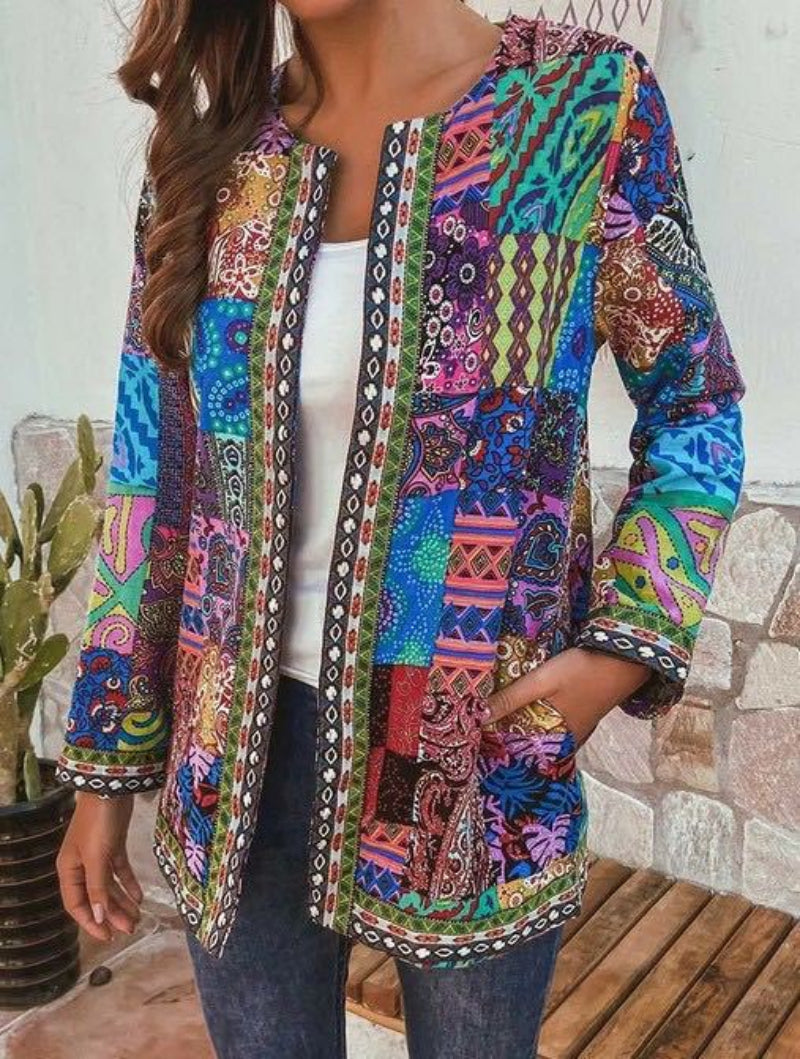 Women's retro knitted cardigan, cotton blend, long sleeve, button front, ideal for fall fashion.