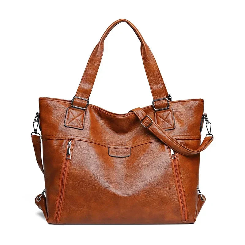 Everyday fashion accessory: women's retro vintage chic shoulder tote bag.