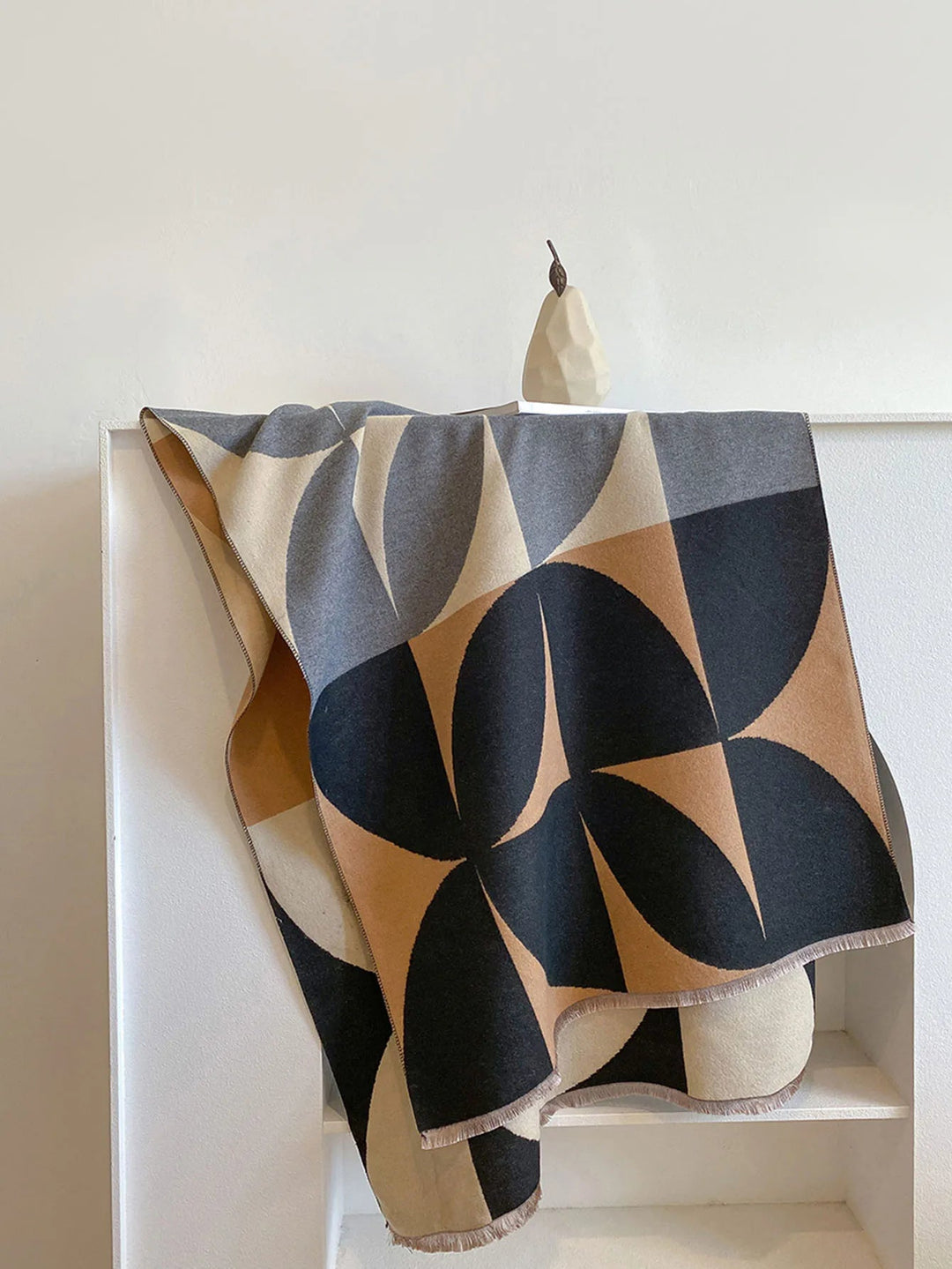 Soft & warm women's reversible cashmere scarf. Elegant winter accessory, a luxury gift idea.