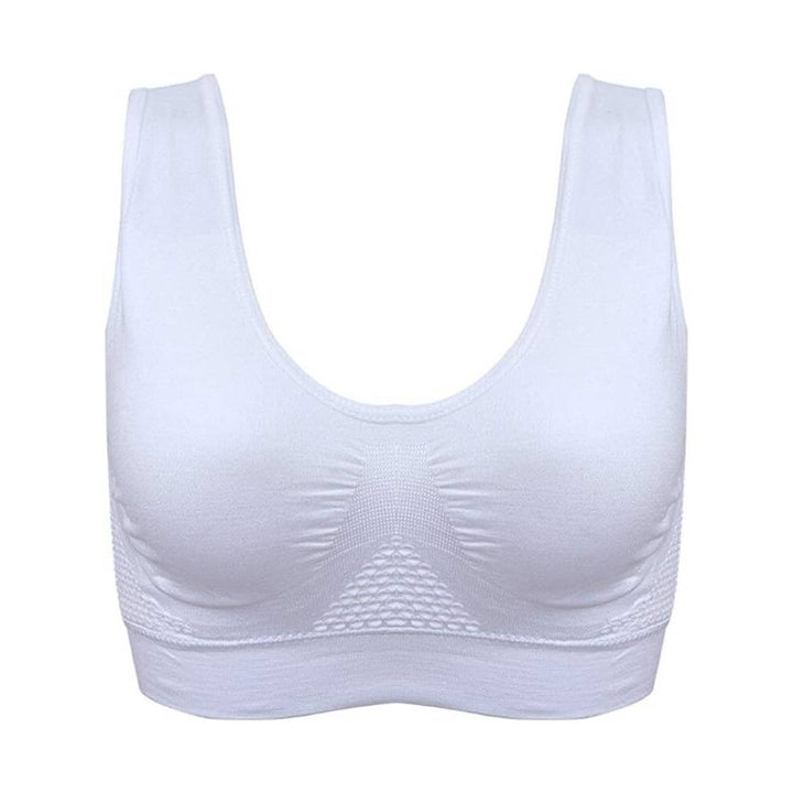Essential women's seamless comfort bra set with breathable honeycomb support, ideal for daily wear.