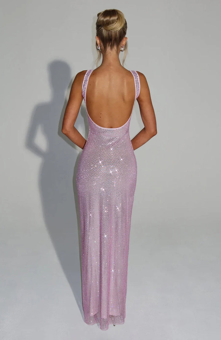 Women's embellished glamour maxi dress, shimmering for a grand entrance.