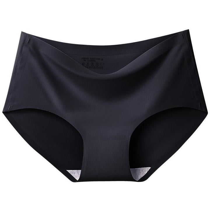 Women's silky seamless mid-rise brief, comfortable nylon spandex underwear, invisible under clothing.