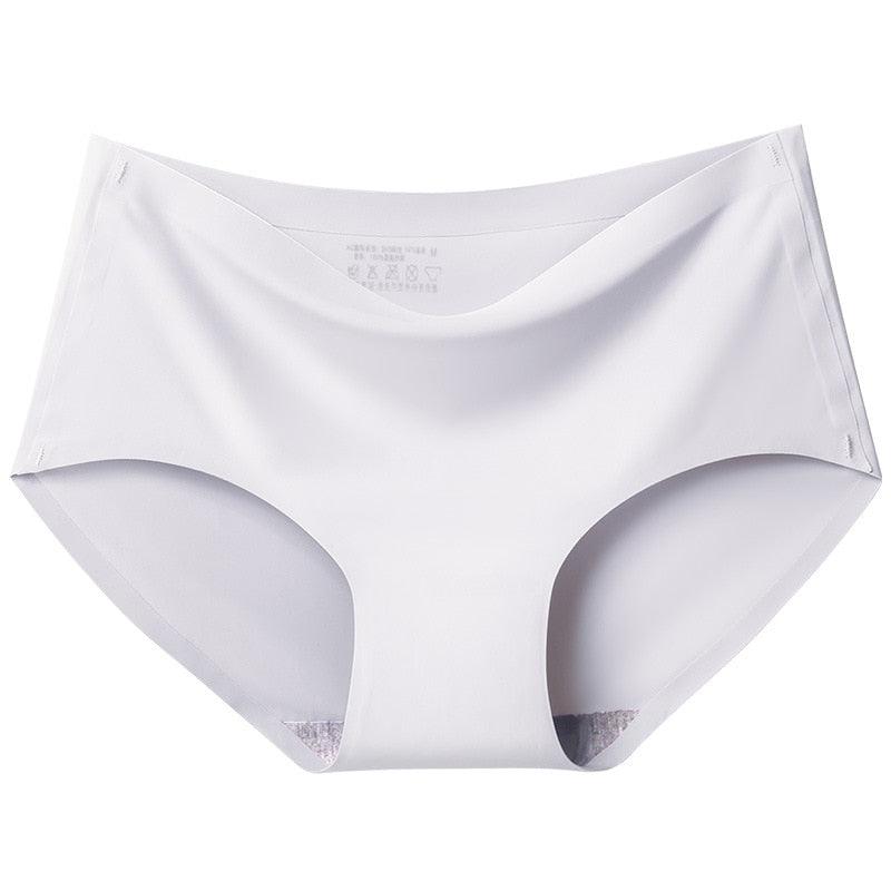 Soft everyday comfort women's seamless mid-rise briefs, breathable lingerie in silky nylon spandex.