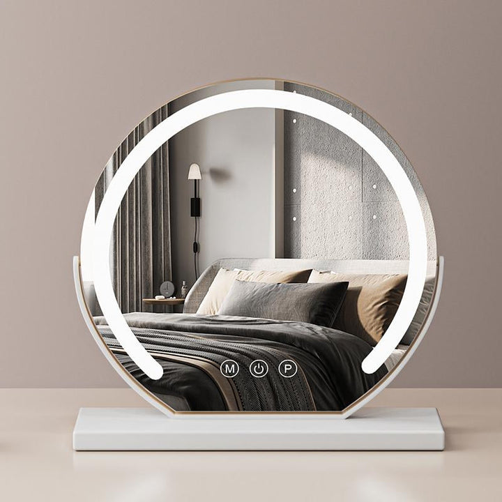 Women's Smart LED Vanity Makeup Mirror with Touch Control for precise beauty application.