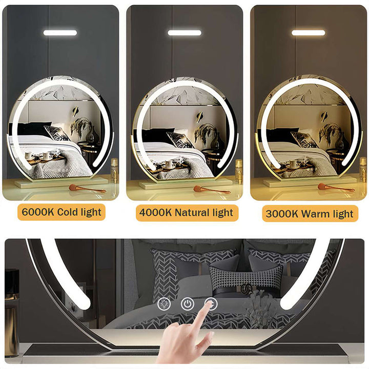 Beauty essential: LED makeup mirror with smart touch control for flawless application.