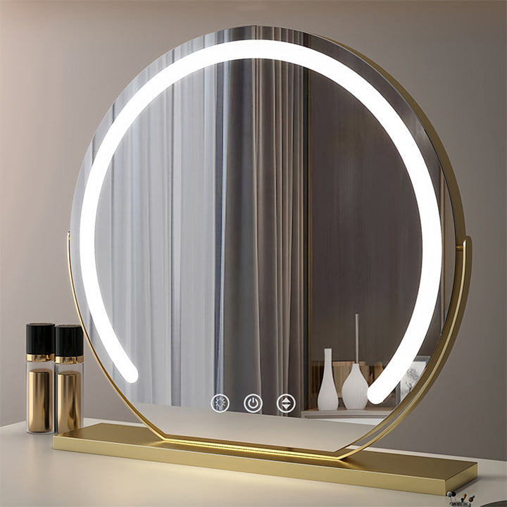 Modern LED vanity mirror, smart touch control, ideal for daily makeup & beauty tasks.