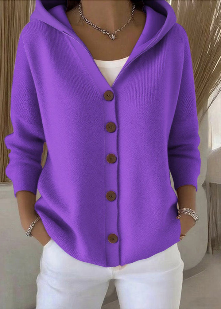 Soft everyday women's hooded cardigan in breathable cotton for ultimate comfort.