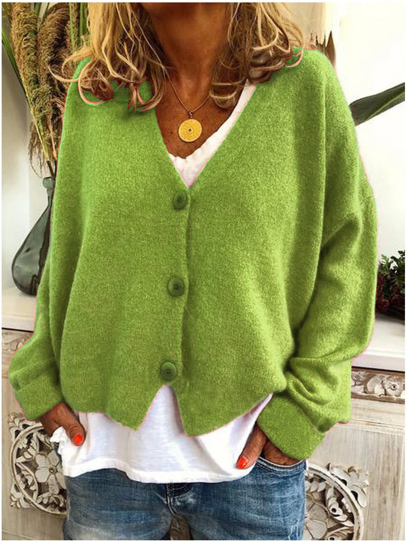 Soft knit open-front cardigan, style #1704 Shannon, perfect for women's casual everyday wear.