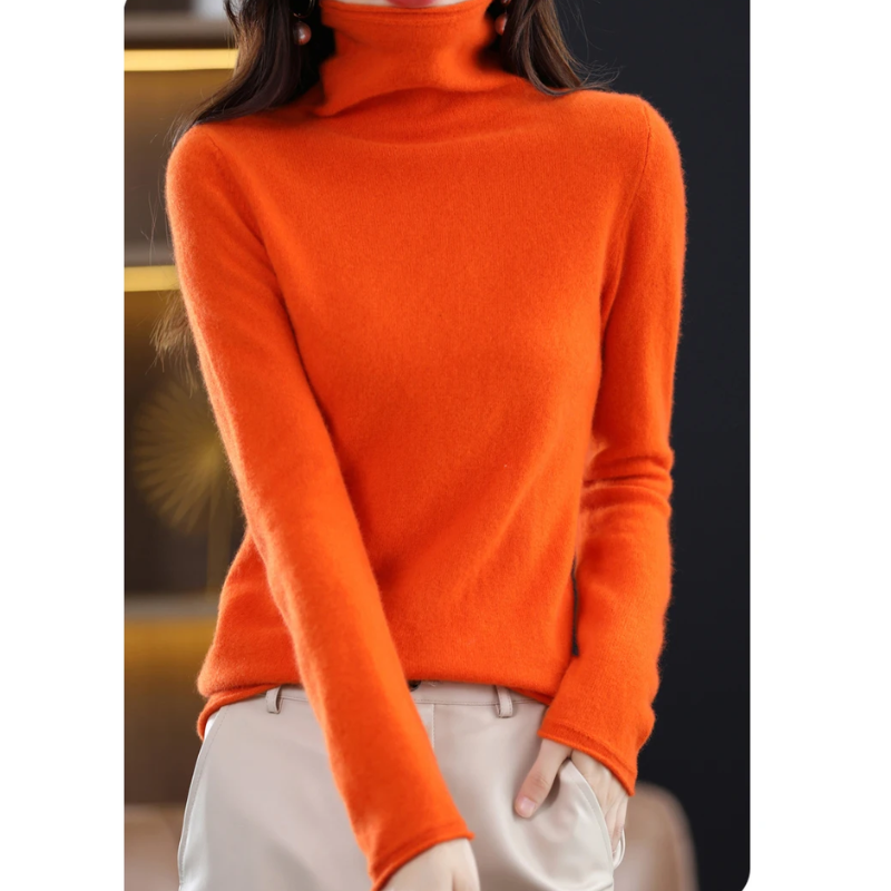 Stylish women's long sleeve pullover, perfect for layering during cold weather.