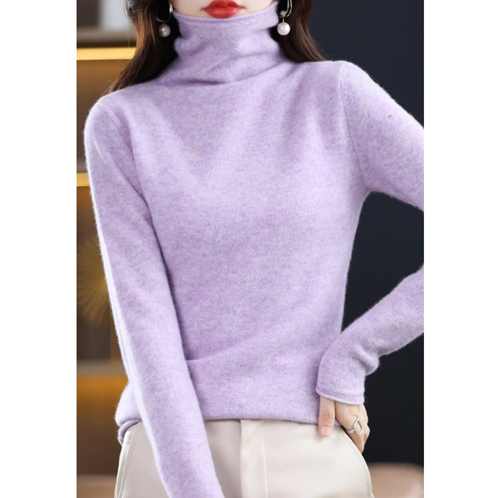 Ladies' warm roll neck sweater, perfect for chilly days and elegant style.