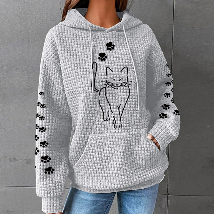 Casual women's soft warm hoodie, ideal versatile apparel for layering during cold weather