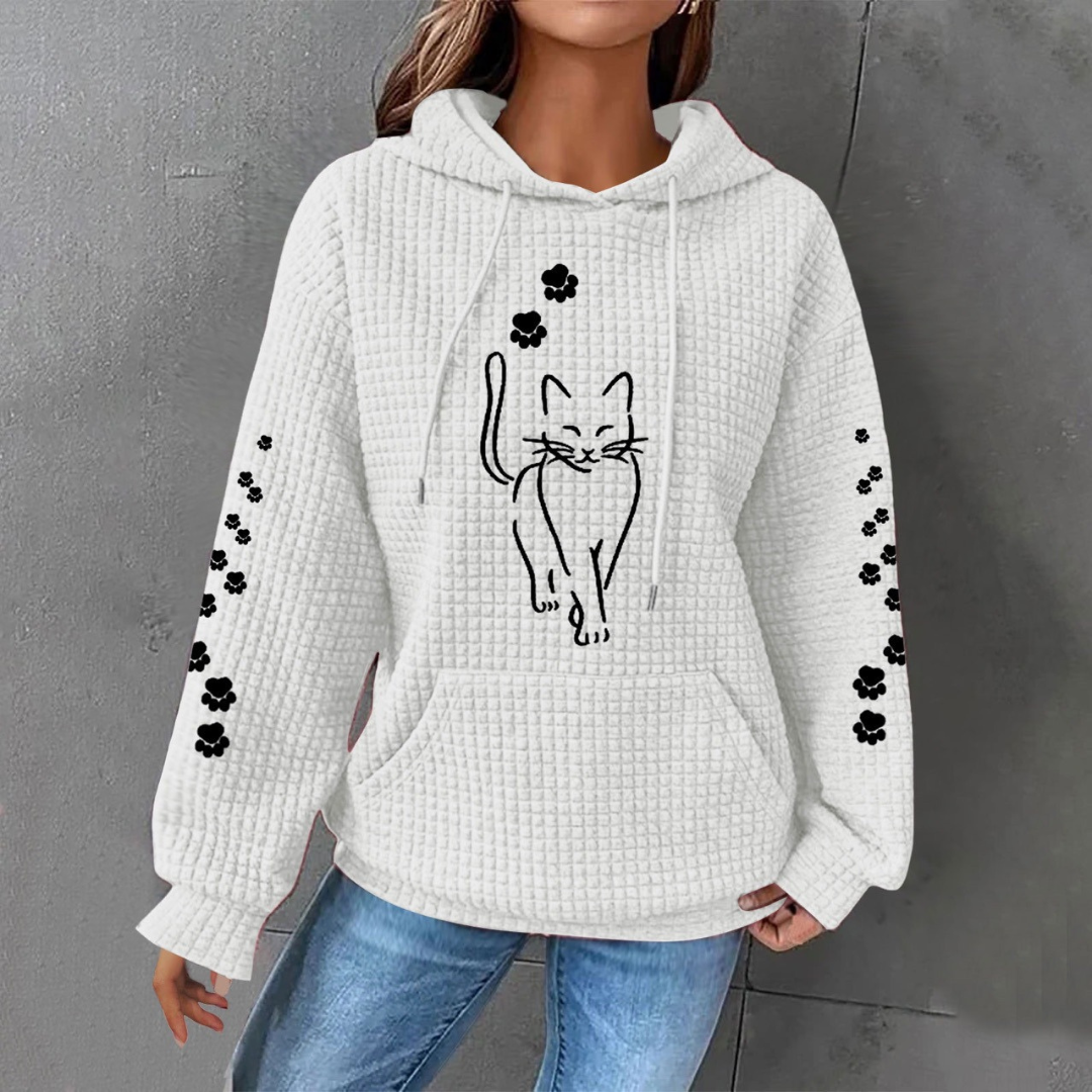 Stylish women's warm comfort hoodie, soft and cozy, suitable for everyday wear or lounging