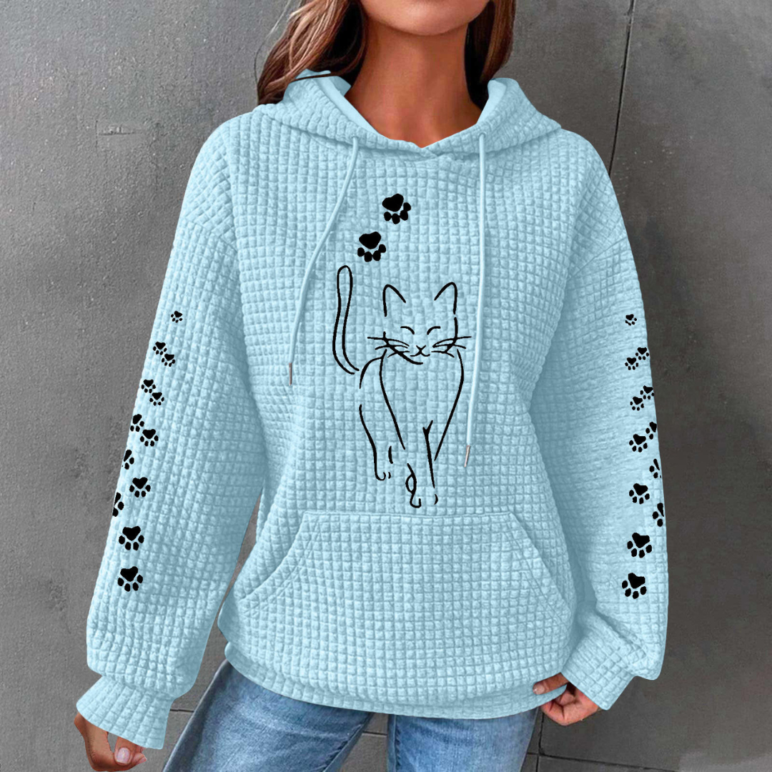 Comfortable women's hoodie, a soft warm casual pullover, essential for winter apparel collection