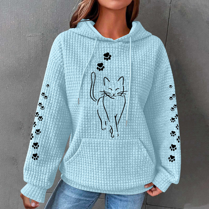 Comfortable women's hoodie, a soft warm casual pullover, essential for winter apparel collection