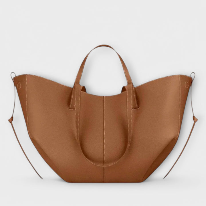 Women's versatile faux leather tote bag, perfect for everyday errands or office work.