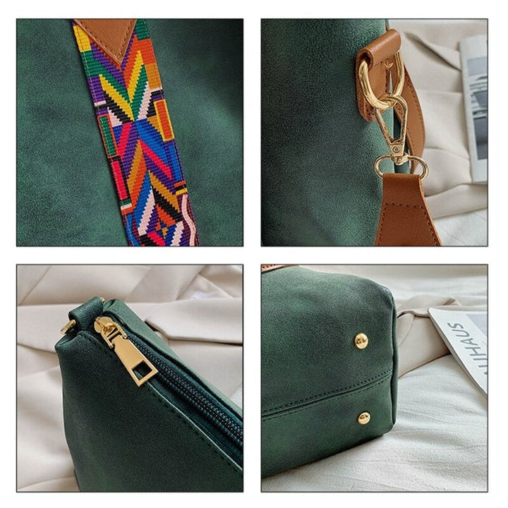 Organized women's PU leather tote with multiple compartments, an essential everyday carry handbag.
